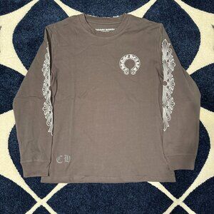 Chrome Hearts Horseshoe Floral Gray Longsleeve Mens Large